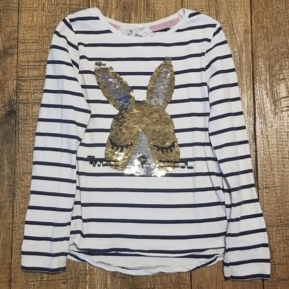 H&M sequin Rabbit Stretch Top - Picture 1 of 5